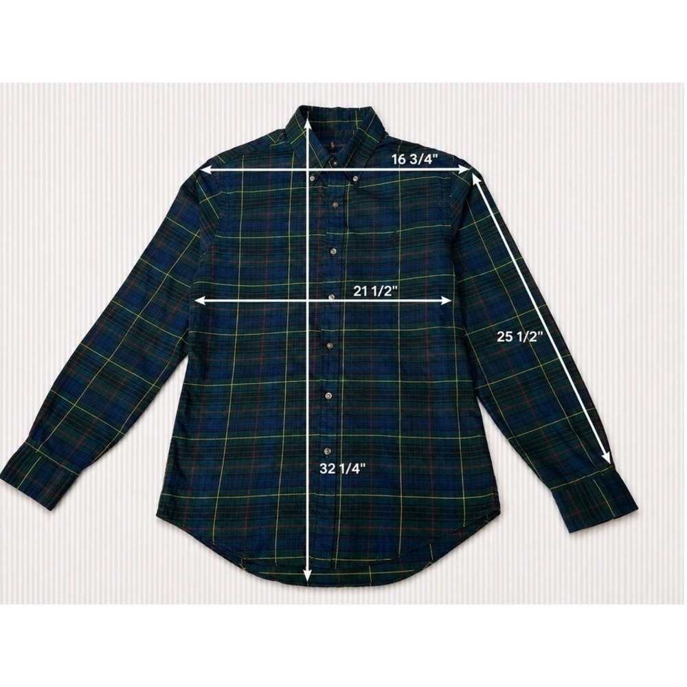 Ralph Lauren Men's Plaid Button Down Shirt Slim Fit Size M - Picture 6 of 6
